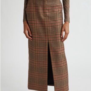 Veronica Beard Checkered Brown Maxine Skirt Size 2